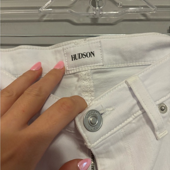 Hudson Mid Rise Natalie Ankle Jeans in White Size 4 NWT - Picture 4 of 6